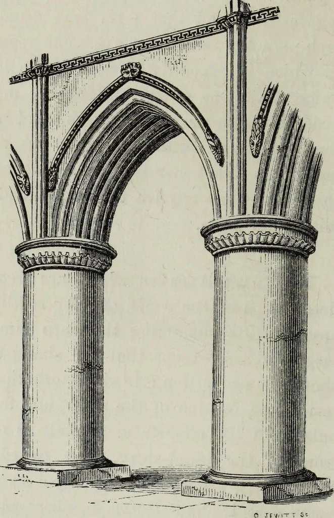 An illustration from An introduction to the study of Gothic architecture, 1881, leaf 95