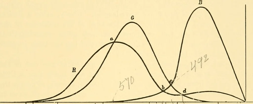 An illustration from An introduction to the study of colour vision, 1915, leaf 240