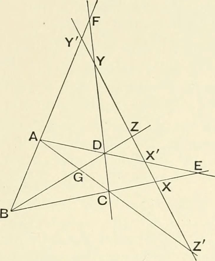 An illustration from An introductory account of certain modern ideas and methods in plane analytical geometry, 1894, leaf 184