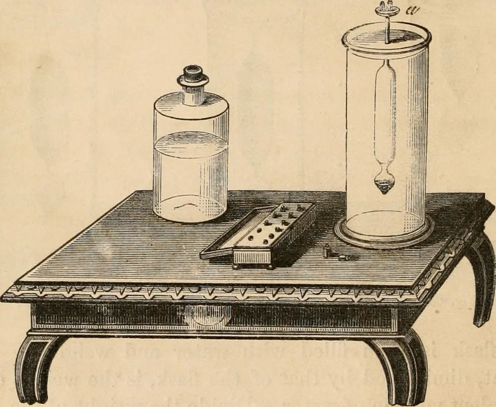 An illustration from Introductory course of natural philosophy for the use of schools and academies. Ed. from Ganot's popular physics. By William G. Peck, 1869, leaf 103