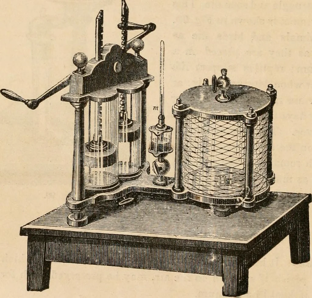 An illustration from Introductory course of natural philosophy for the use of schools and academies. Ed. from Ganot's popular physics. By William G. Peck, 1869, leaf 137