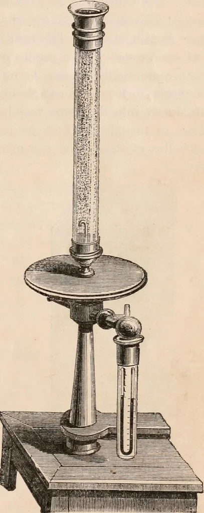 An illustration from Introductory course of natural philosophy for the use of schools and academies. Ed. from Ganot's popular physics. By William G. Peck, 1869, leaf 18