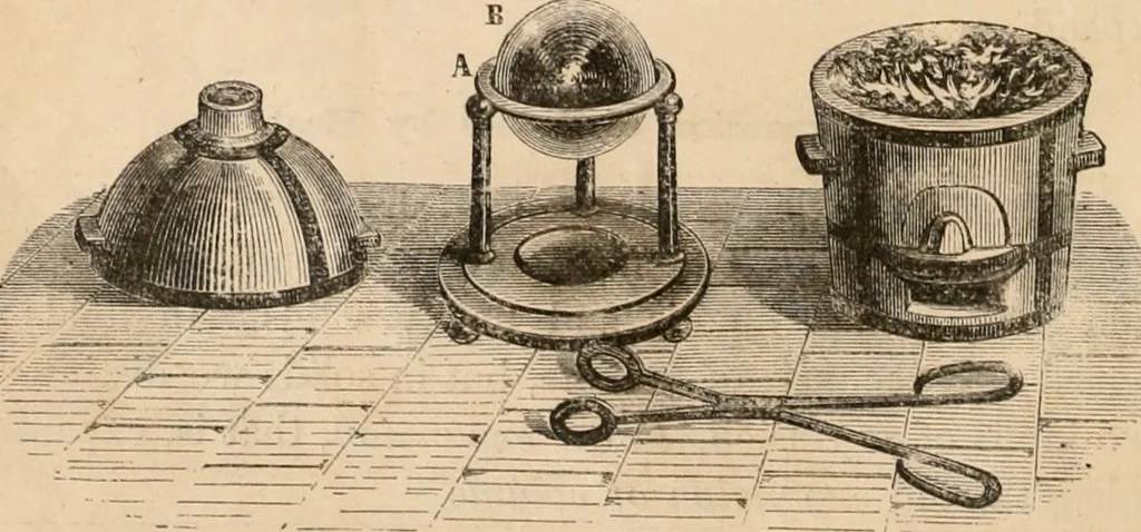 An illustration from Introductory course of natural philosophy for the use of schools and academies. Ed. from Ganot's popular physics. By William G. Peck, 1869, leaf 187