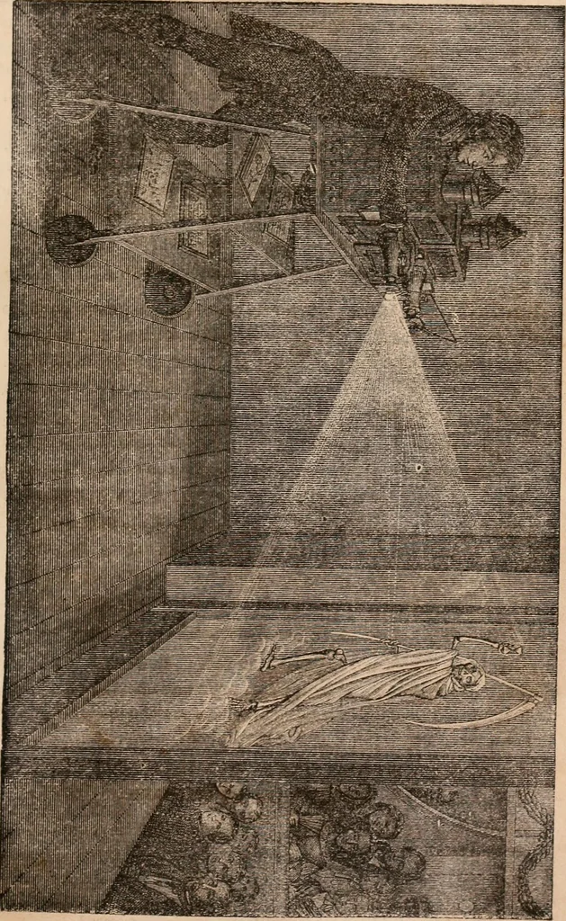 An illustration from Introductory course of natural philosophy for the use of schools and academies. Ed. from Ganot's popular physics. By William G. Peck, 1869, leaf 340
