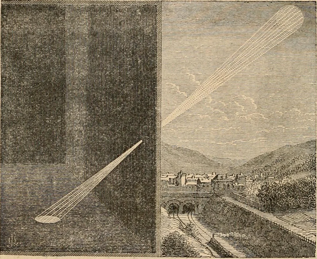 An illustration from Introductory course of natural philosophy for the use of schools and academies. Ed. from Ganot's popular physics. By William G. Peck, 1869, leaf 347