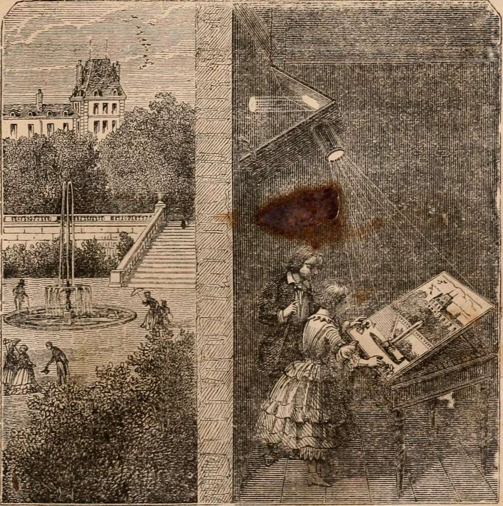 An illustration from Introductory course of natural philosophy for the use of schools and academies. Ed. from Ganot's popular physics. By William G. Peck, 1869, leaf 348