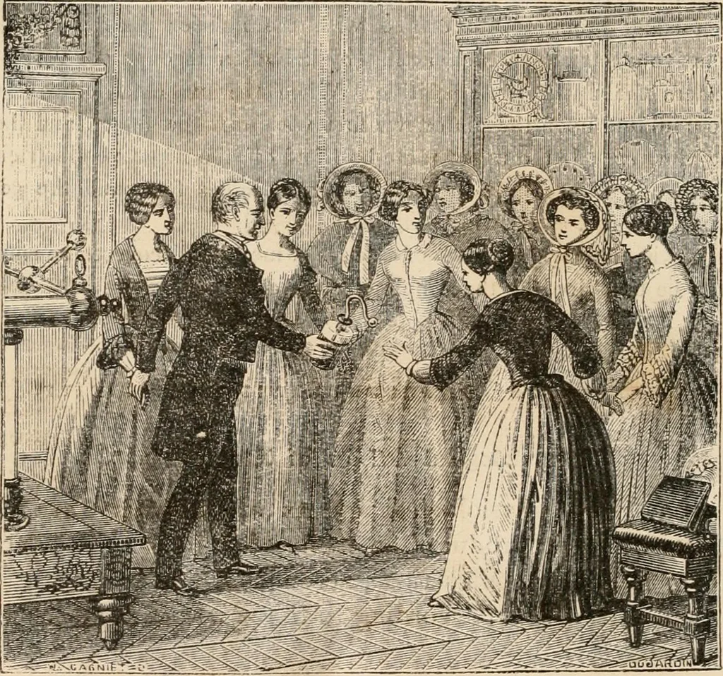 An illustration from Introductory course of natural philosophy for the use of schools and academies. Ed. from Ganot's popular physics. By William G. Peck, 1869, leaf 419