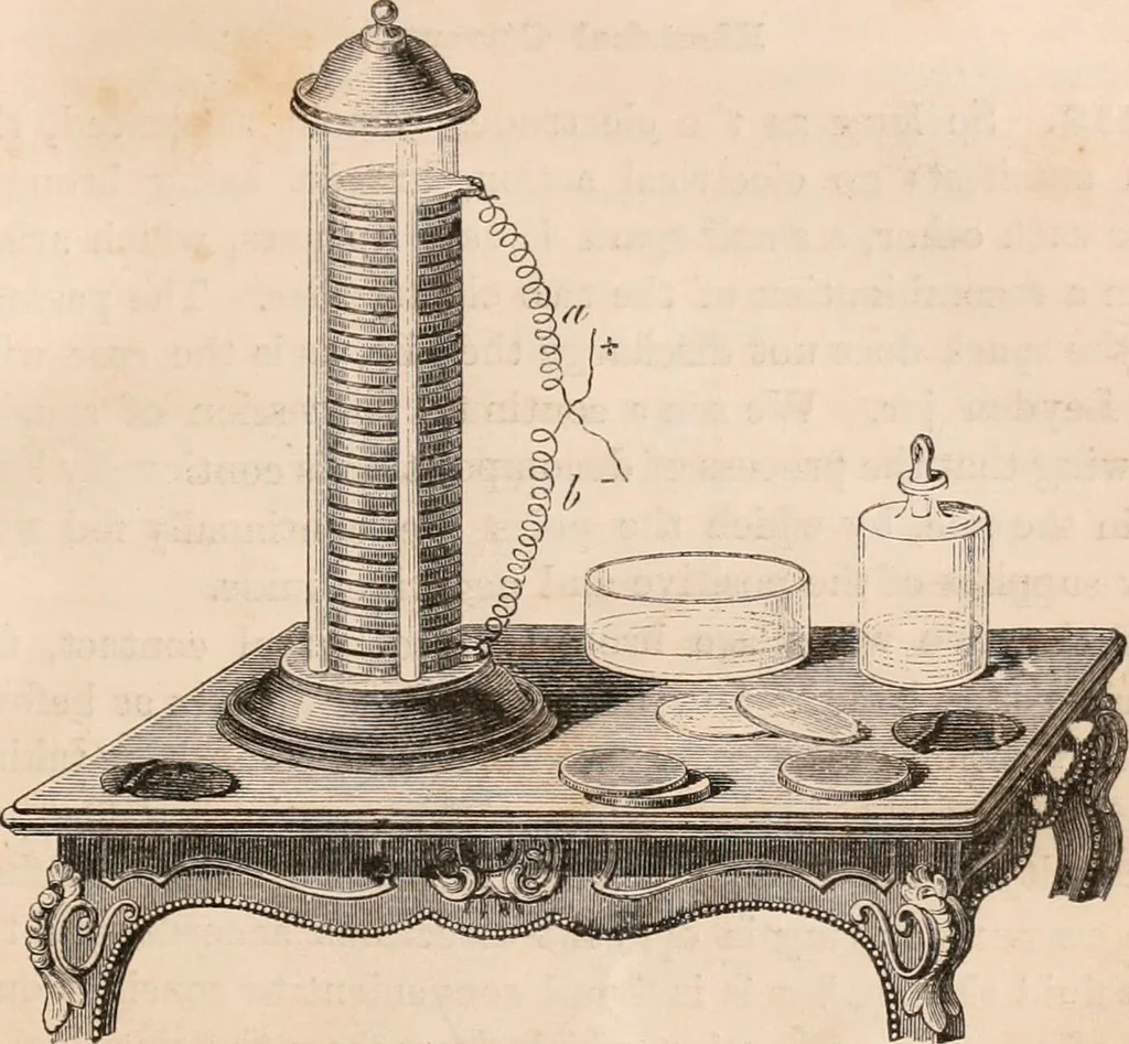 An illustration from Introductory course of natural philosophy for the use of schools and academies. Ed. from Ganot's popular physics. By William G. Peck, 1869, leaf 438