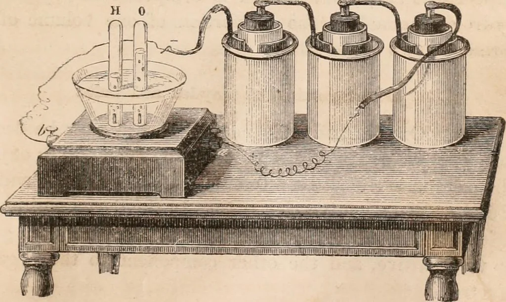 An illustration from Introductory course of natural philosophy for the use of schools and academies. Ed. from Ganot's popular physics. By William G. Peck, 1869, leaf 446