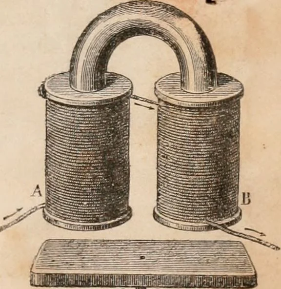An illustration from Introductory course of natural philosophy for the use of schools and academies. Ed. from Ganot's popular physics. By William G. Peck, 1869, leaf 462