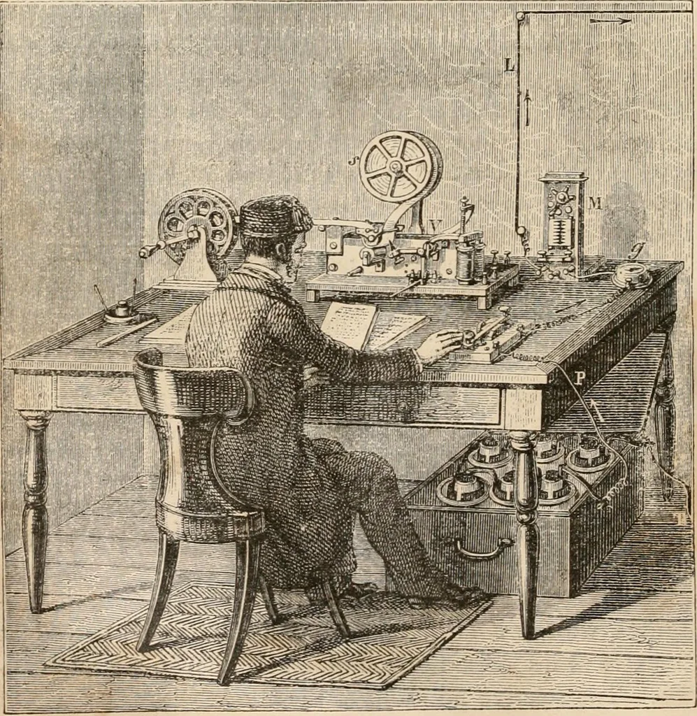 An illustration from Introductory course of natural philosophy for the use of schools and academies. Ed. from Ganot's popular physics. By William G. Peck, 1869, leaf 465