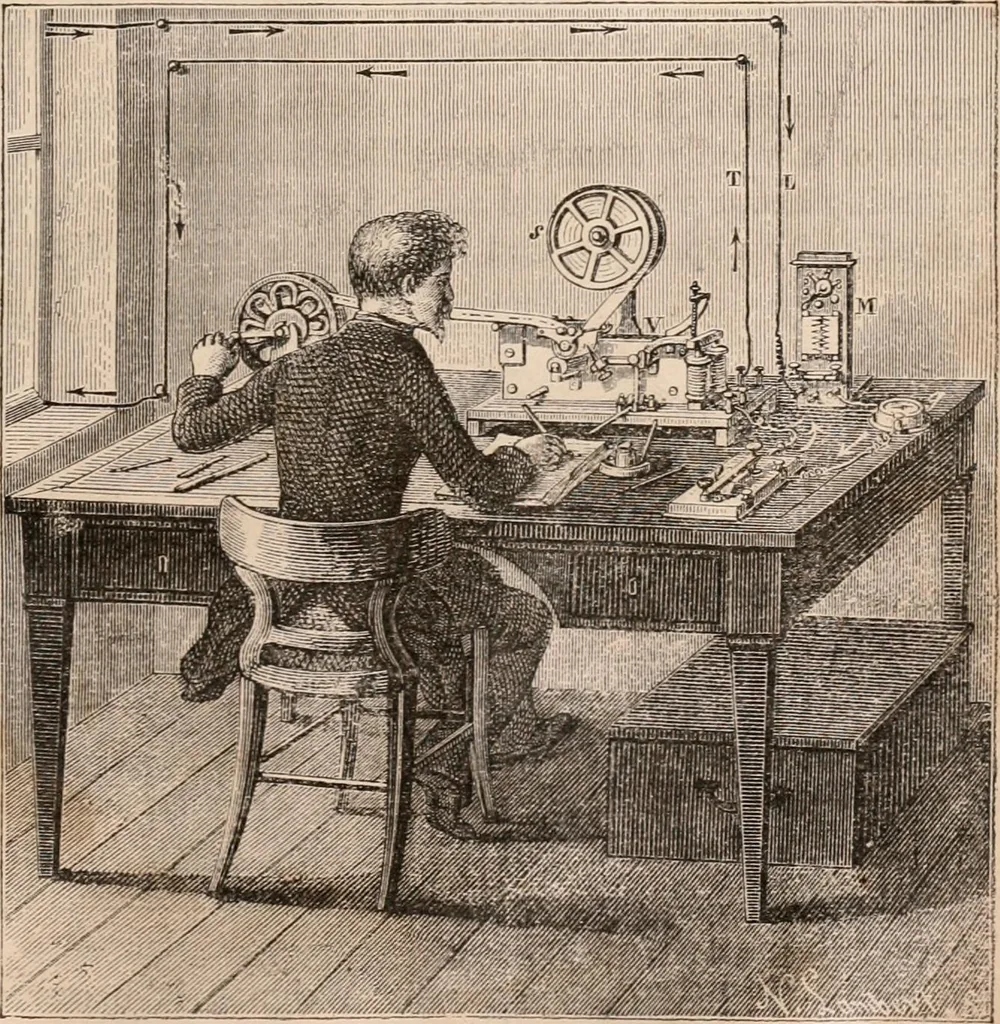 An illustration from Introductory course of natural philosophy for the use of schools and academies. Ed. from Ganot's popular physics. By William G. Peck, 1869, leaf 466
