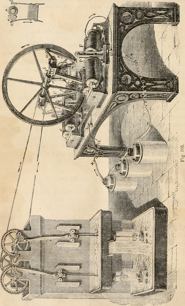 An illustration from Introductory course of natural philosophy for the use of schools and academies. Ed. from Ganot's popular physics. By William G. Peck, 1869, leaf 471