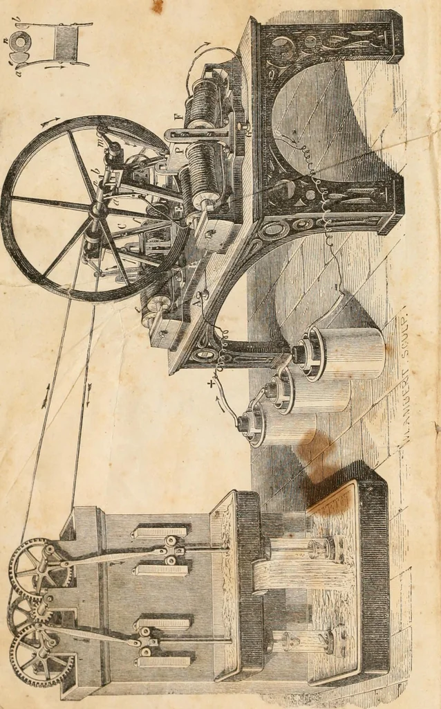 An illustration from Introductory course of natural philosophy for the use of schools and academies. Ed. from Ganot's popular physics. By William G. Peck, 1869, leaf 5