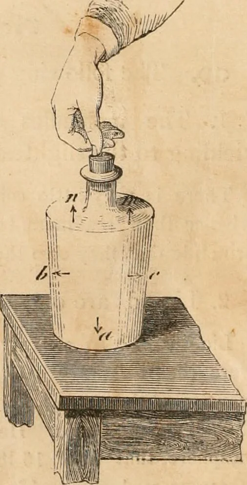 An illustration from Introductory course of natural philosophy for the use of schools and academies. Ed. from Ganot's popular physics. By William G. Peck, 1869, leaf 77