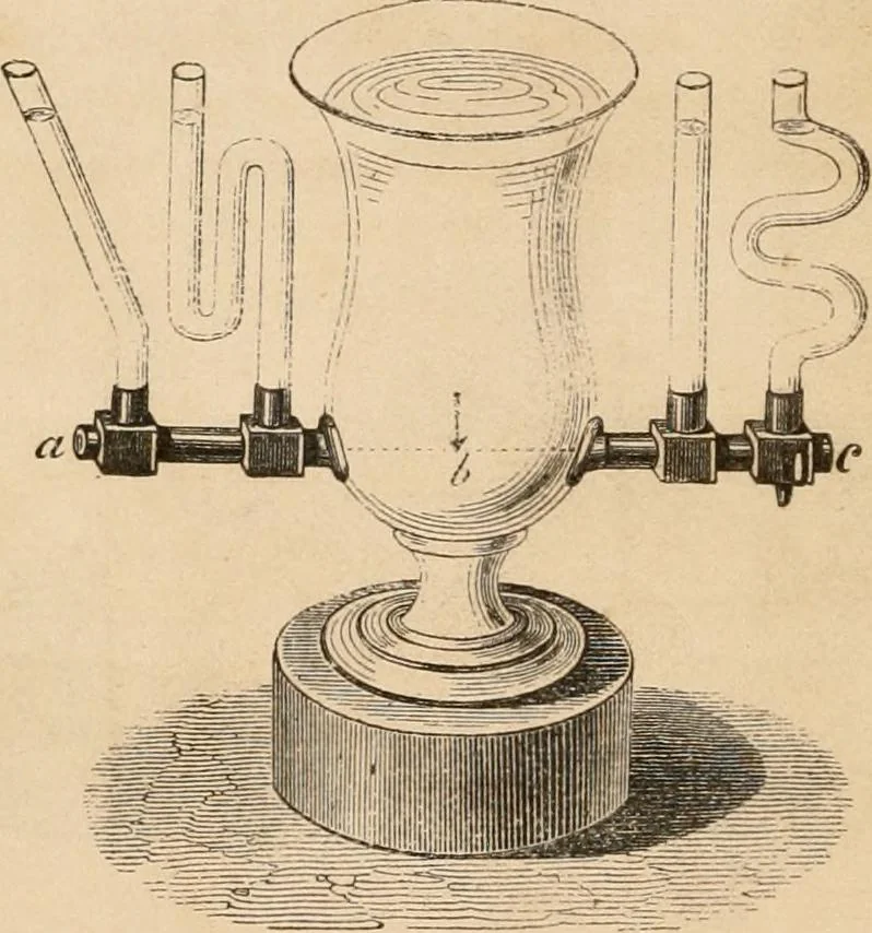 An illustration from Introductory course of natural philosophy for the use of schools and academies. Ed. from Ganot's popular physics. By William G. Peck, 1869, leaf 87