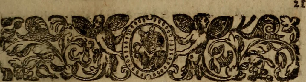 An illustration from Inventaire general de l'histoire de France. : depuis Pharamond iusques à Lovys XIII. à present regnant. Illustré par la conference de l'Eglise & de l'Empire., 1619, leaf 40