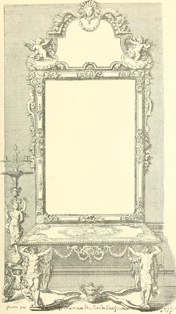 An illustration from Inventaire général du mobilier de la couronne sous Louis xiv (1663-1715) publié pour la première fois sous les auspices de la Société d'encouragement pour la propagation des livres d'art, 1892, leaf 100