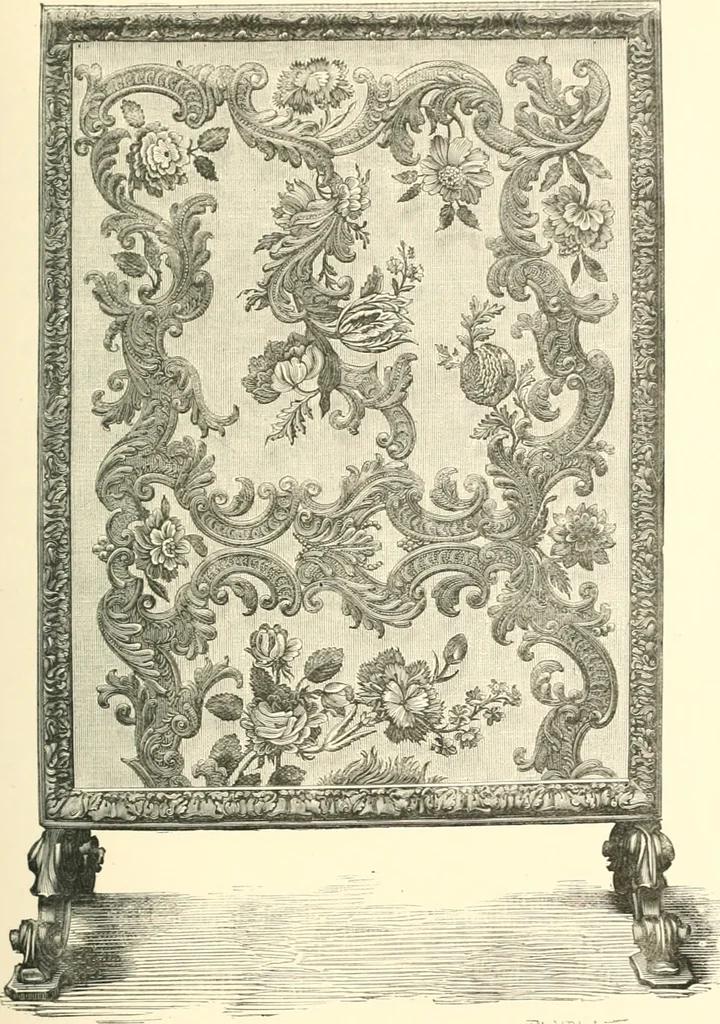 An illustration from Inventaire général du mobilier de la couronne sous Louis xiv (1663-1715) publié pour la première fois sous les auspices de la Société d'encouragement pour la propagation des livres d'art, 1892, leaf 124
