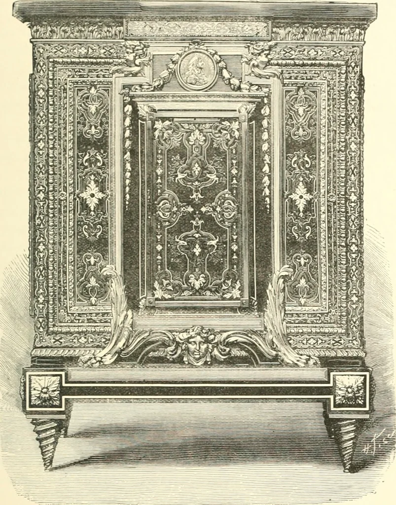 An illustration from Inventaire général du mobilier de la couronne sous Louis xiv (1663-1715) publié pour la première fois sous les auspices de la Société d'encouragement pour la propagation des livres d'art, 1892, leaf 164