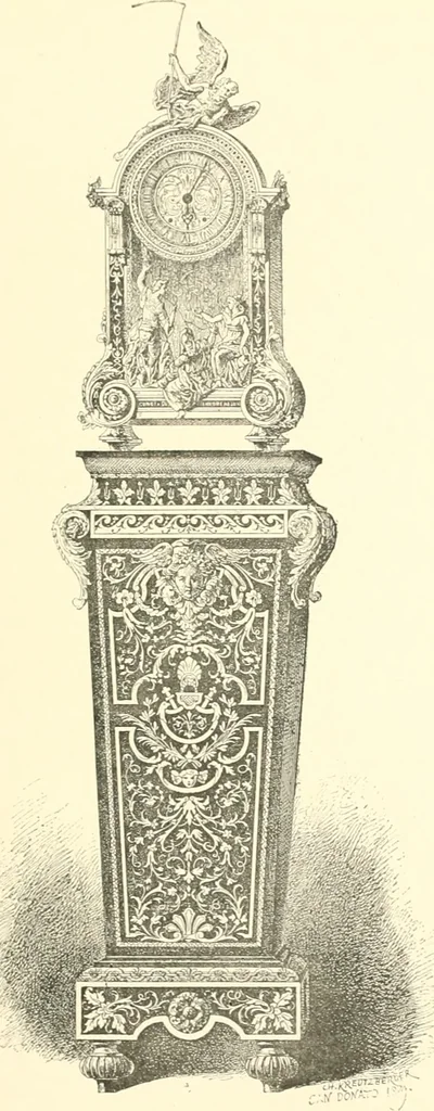 An illustration from Inventaire général du mobilier de la couronne sous Louis xiv (1663-1715) publié pour la première fois sous les auspices de la Société d'encouragement pour la propagation des livres d'art, 1892, leaf 188
