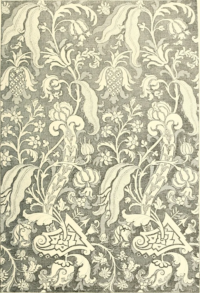 An illustration from Inventaire général du mobilier de la couronne sous Louis xiv (1663-1715) publié pour la première fois sous les auspices de la Société d'encouragement pour la propagation des livres d'art, 1892, leaf 196
