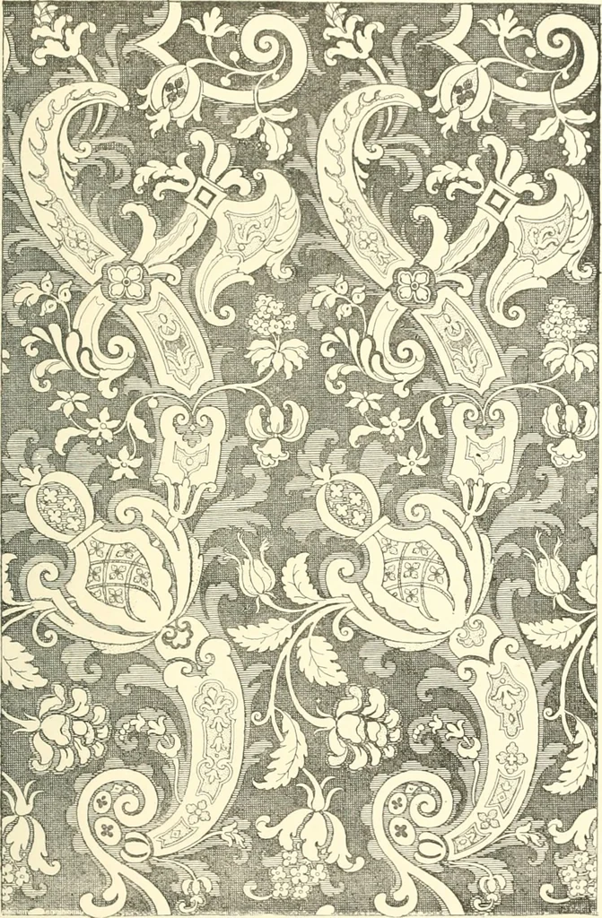 An illustration from Inventaire général du mobilier de la couronne sous Louis xiv (1663-1715) publié pour la première fois sous les auspices de la Société d'encouragement pour la propagation des livres d'art, 1892, leaf 212