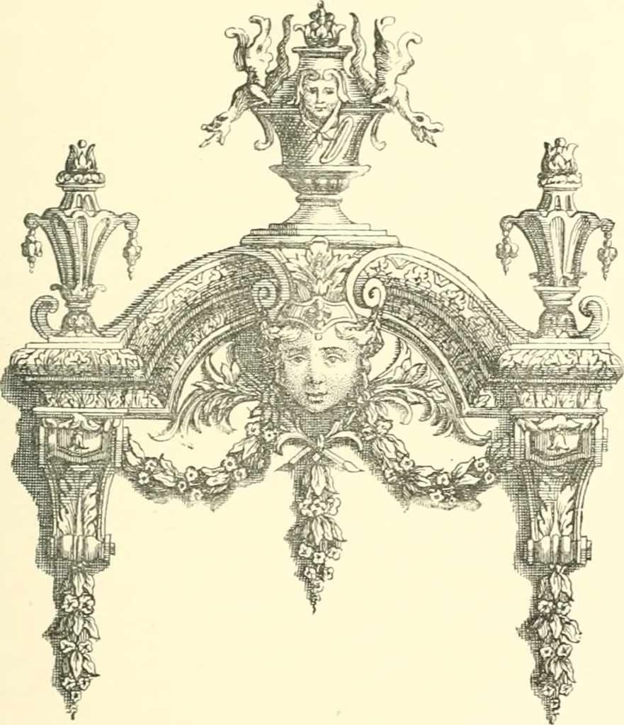 An illustration from Inventaire général du mobilier de la couronne sous Louis xiv (1663-1715) publié pour la première fois sous les auspices de la Société d'encouragement pour la propagation des livres d'art, 1892, leaf 226