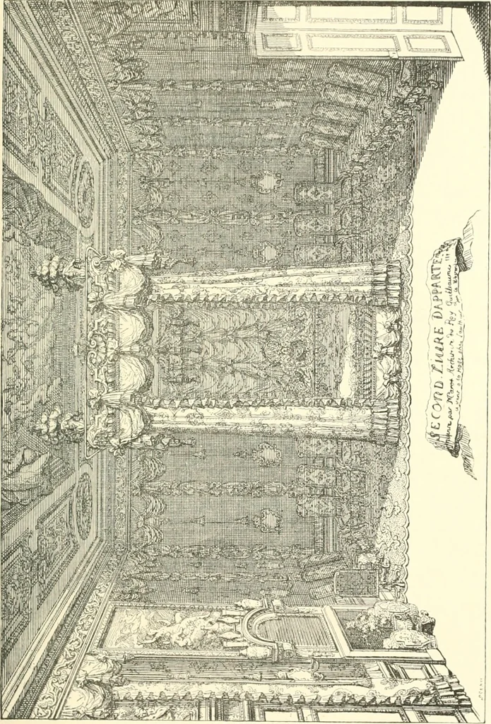 An illustration from Inventaire général du mobilier de la couronne sous Louis xiv (1663-1715) publié pour la première fois sous les auspices de la Société d'encouragement pour la propagation des livres d'art, 1892, leaf 244