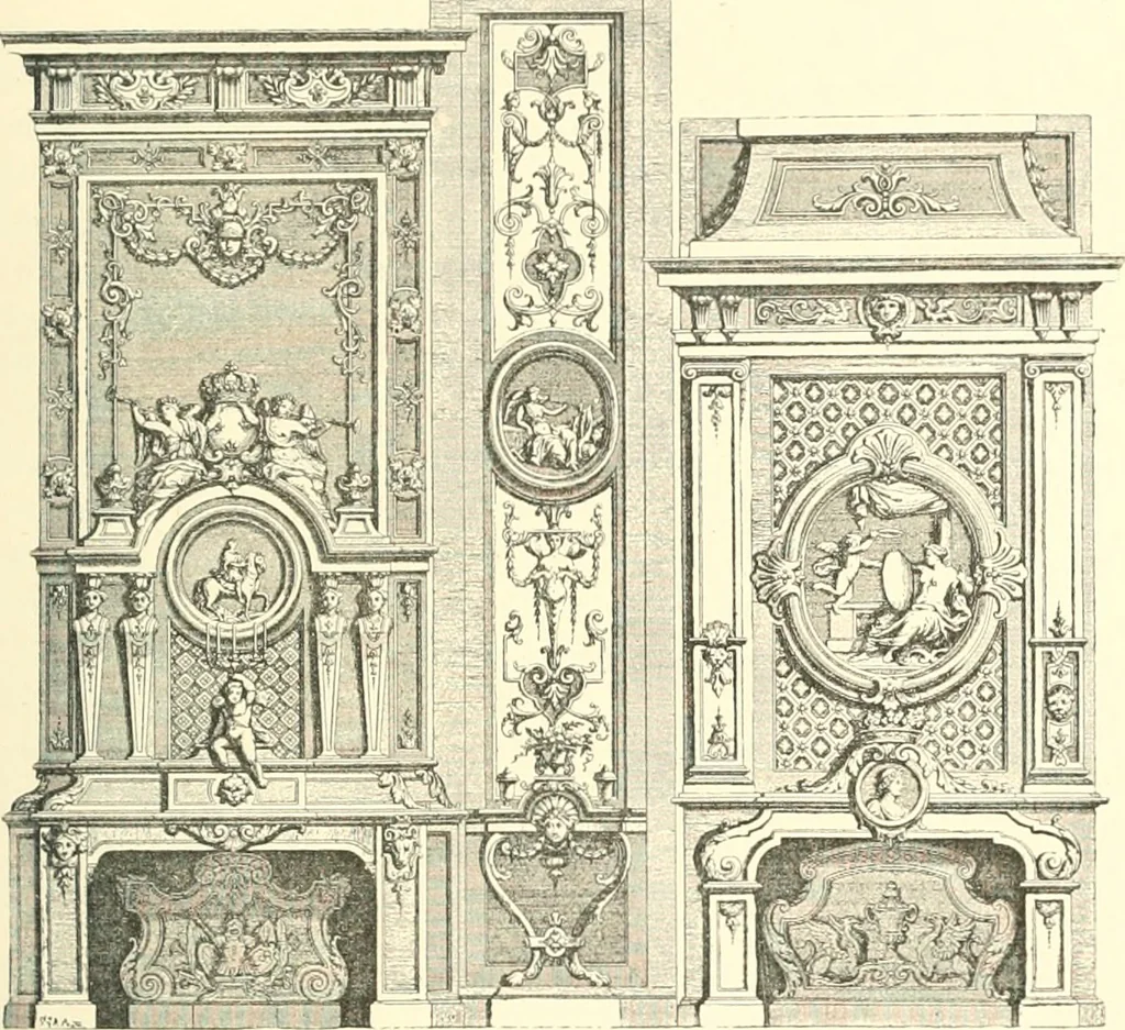 An illustration from Inventaire général du mobilier de la couronne sous Louis xiv (1663-1715) publié pour la première fois sous les auspices de la Société d'encouragement pour la propagation des livres d'art, 1892, leaf 252