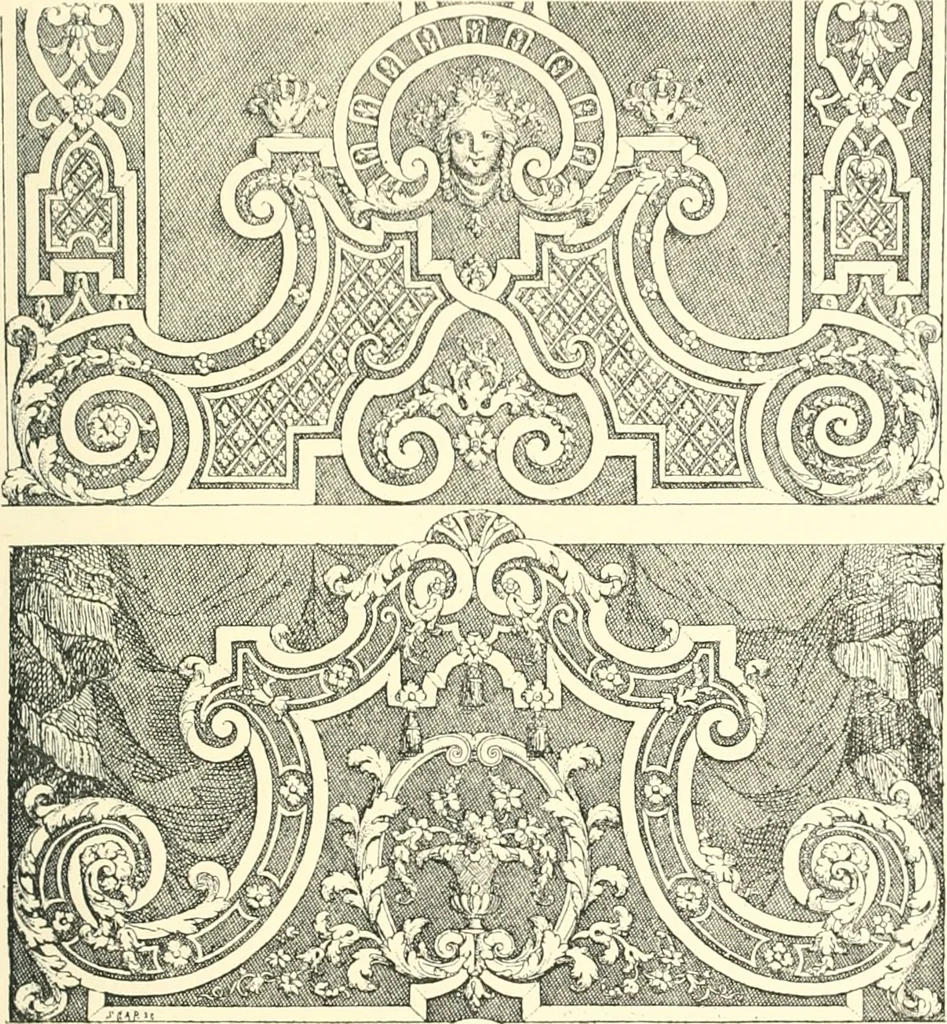 An illustration from Inventaire général du mobilier de la couronne sous Louis xiv (1663-1715) publié pour la première fois sous les auspices de la Société d'encouragement pour la propagation des livres d'art, 1892, leaf 284