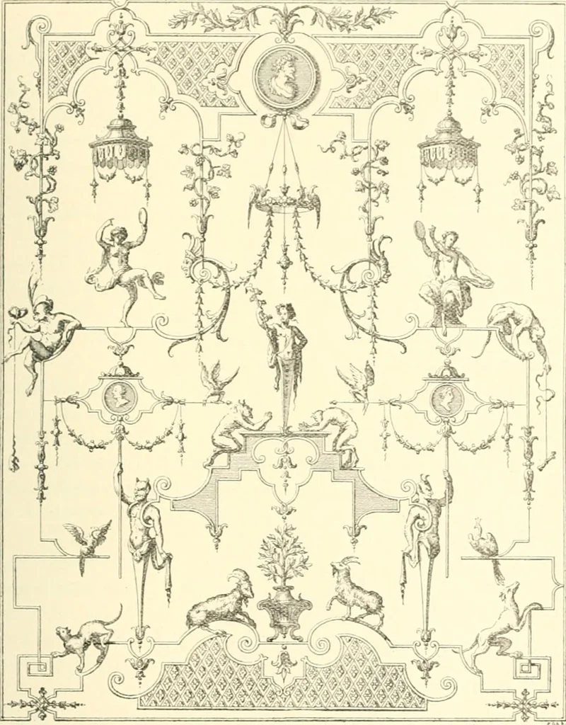 An illustration from Inventaire général du mobilier de la couronne sous Louis xiv (1663-1715) publié pour la première fois sous les auspices de la Société d'encouragement pour la propagation des livres d'art, 1892, leaf 356