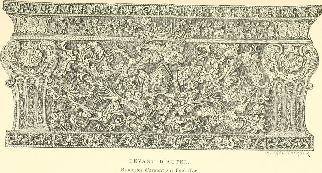 An illustration from Inventaire général du mobilier de la couronne sous Louis xiv (1663-1715) publié pour la première fois sous les auspices de la Société d'encouragement pour la propagation des livres d'art, 1892, leaf 420