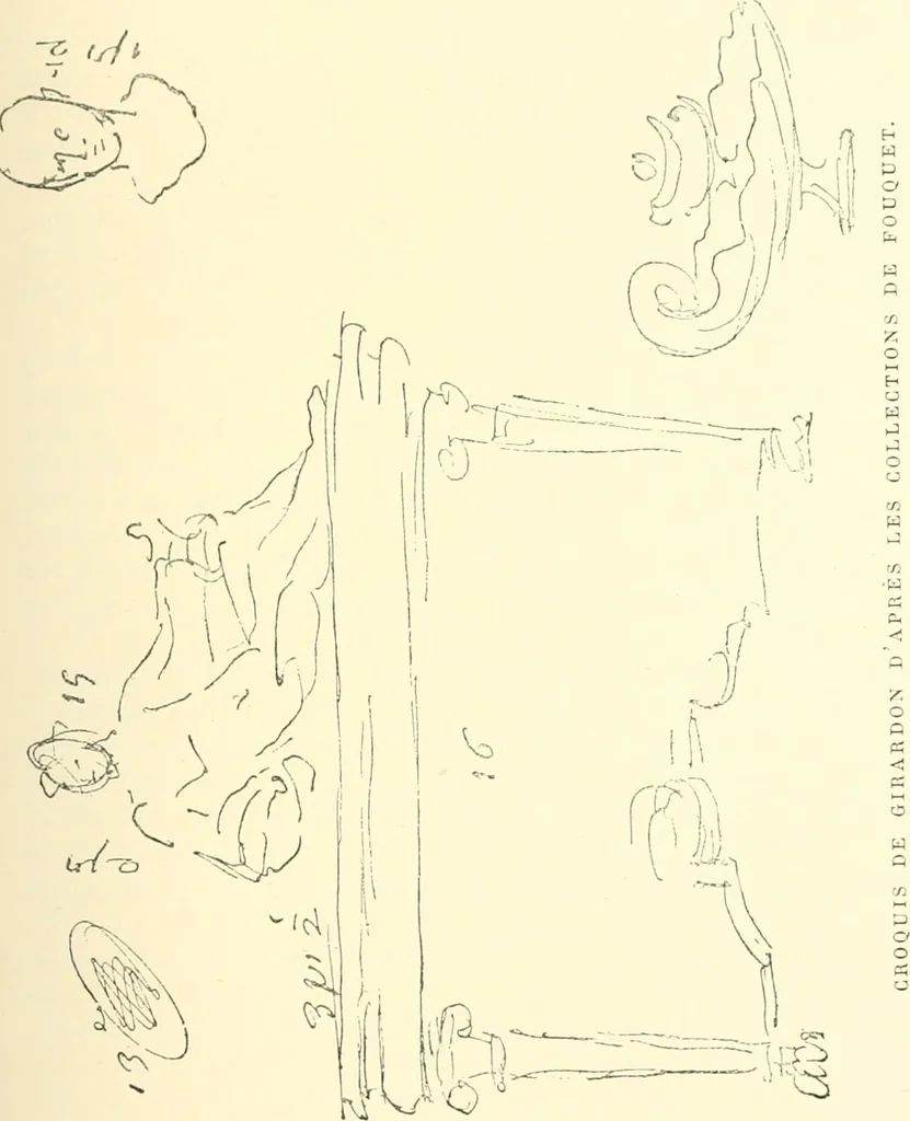 An illustration from Inventaire général du mobilier de la couronne sous Louis xiv (1663-1715) publié pour la première fois sous les auspices de la Société d'encouragement pour la propagation des livres d'art, 1892, leaf 64