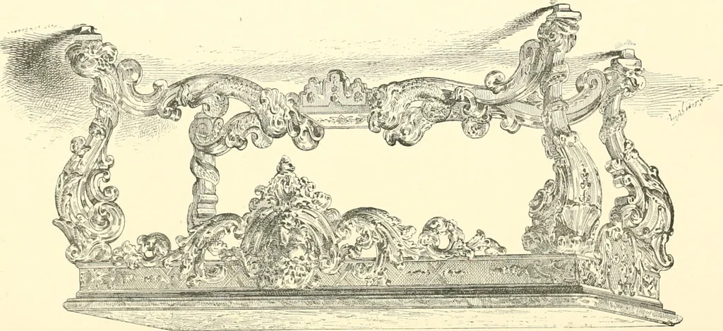An illustration from Inventaire général du mobilier de la couronne sous Louis xiv (1663-1715) publié pour la première fois sous les auspices de la Société d'encouragement pour la propagation des livres d'art, 1892, leaf 84