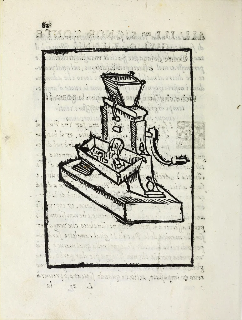 An illustration from Inventioni di Gio. Battista Isacchi da Reggio, nelle quali si manifestano varij secreti, & vtili auisi a persone di gverra, e per i tempi di piacere, 1579, leaf 102