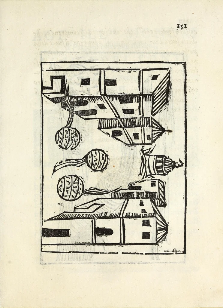 An illustration from Inventioni di Gio. Battista Isacchi da Reggio, nelle quali si manifestano varij secreti, & vtili auisi a persone di gverra, e per i tempi di piacere, 1579, leaf 171