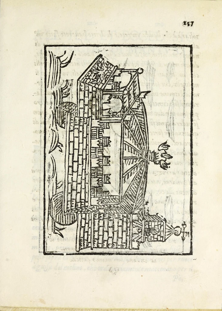 An illustration from Inventioni di Gio. Battista Isacchi da Reggio, nelle quali si manifestano varij secreti, & vtili auisi a persone di gverra, e per i tempi di piacere, 1579, leaf 177