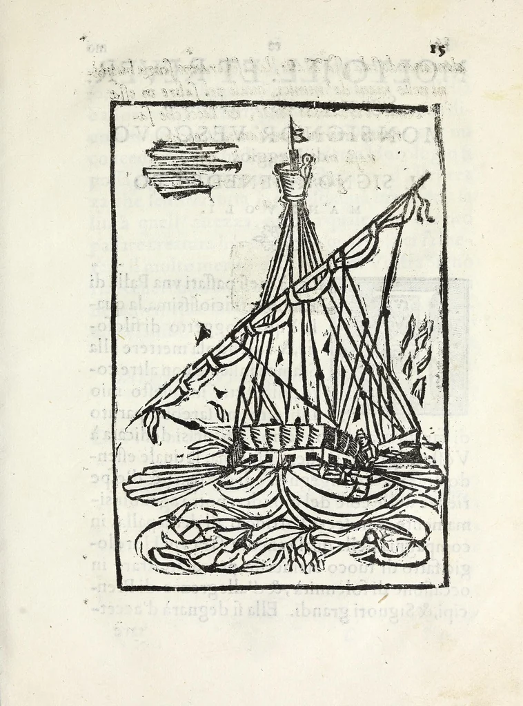 An illustration from Inventioni di Gio. Battista Isacchi da Reggio, nelle quali si manifestano varij secreti, & vtili auisi a persone di gverra, e per i tempi di piacere, 1579, leaf 35