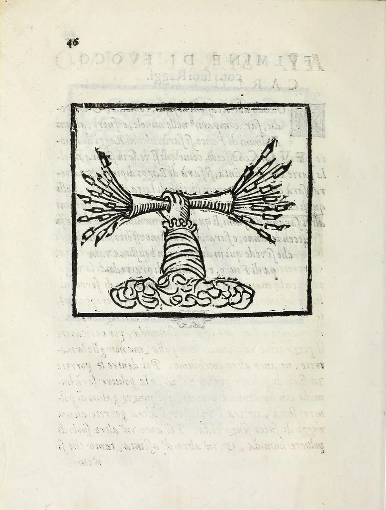 An illustration from Inventioni di Gio. Battista Isacchi da Reggio, nelle quali si manifestano varij secreti, & vtili auisi a persone di gverra, e per i tempi di piacere, 1579, leaf 66