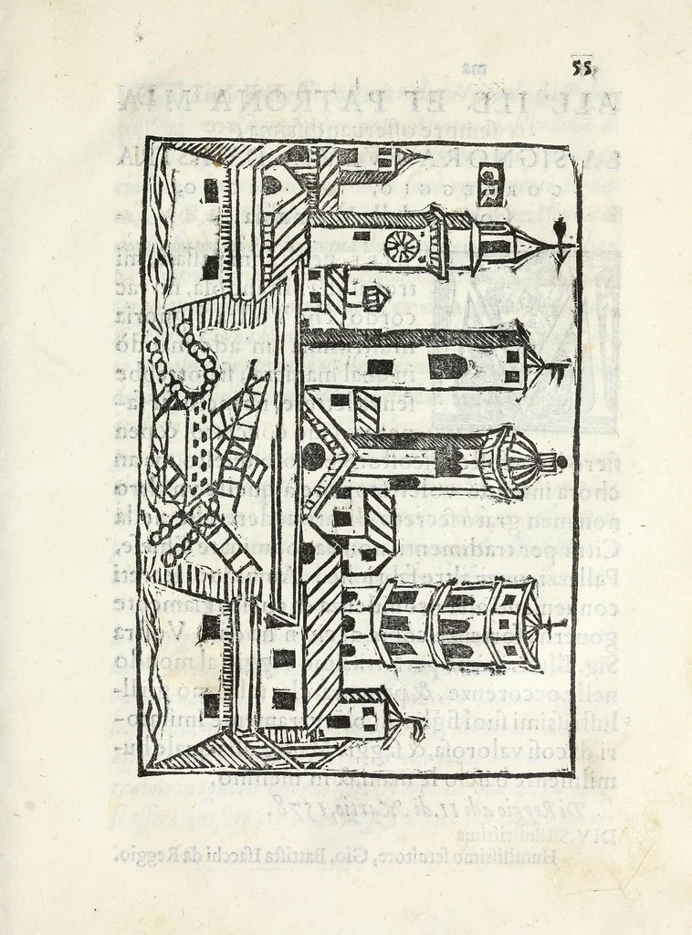 An illustration from Inventioni di Gio. Battista Isacchi da Reggio, nelle quali si manifestano varij secreti, & vtili auisi a persone di gverra, e per i tempi di piacere, 1579, leaf 75