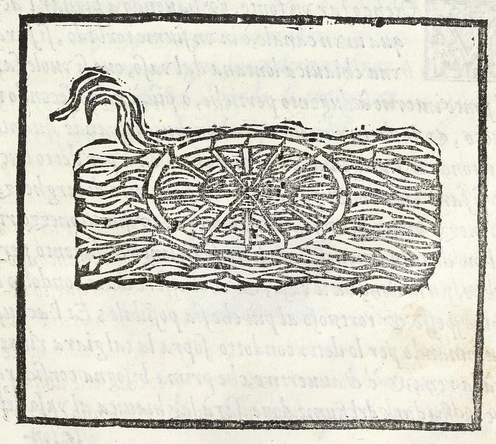 An illustration from Inventioni di Gio. Battista Isacchi da Reggio, nelle quali si manifestano varij secreti, & vtili auisi a persone di gverra, e per i tempi di piacere, 1579, leaf 83