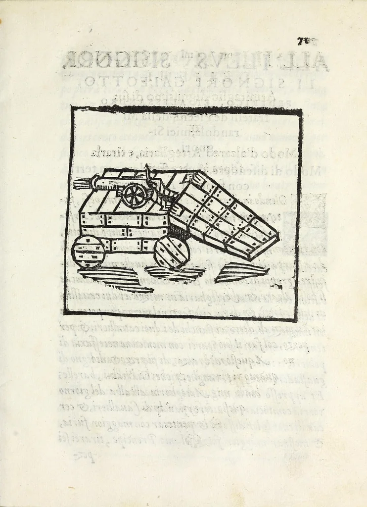 An illustration from Inventioni di Gio. Battista Isacchi da Reggio, nelle quali si manifestano varij secreti, & vtili auisi a persone di gverra, e per i tempi di piacere, 1579, leaf 91