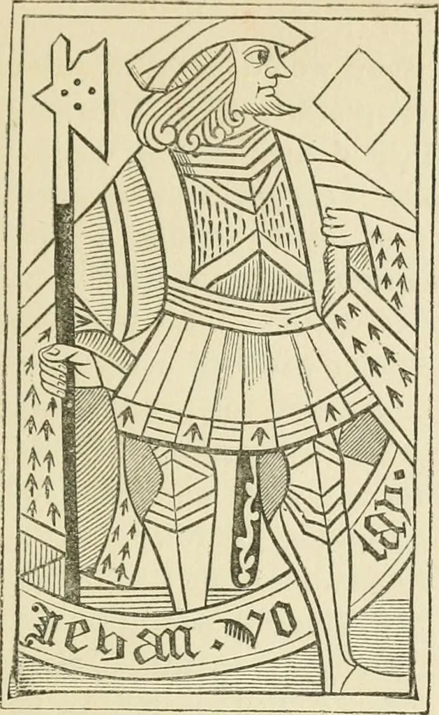 An illustration from The invention of printing : a collection of facts and opinions descriptive of early prints and playing cards, the block-books of the fifteenth century, the legend of Lourens Janszoon Coster, of Haarlem, and the work of John Gutenberg and his associates, 1878, leaf 112