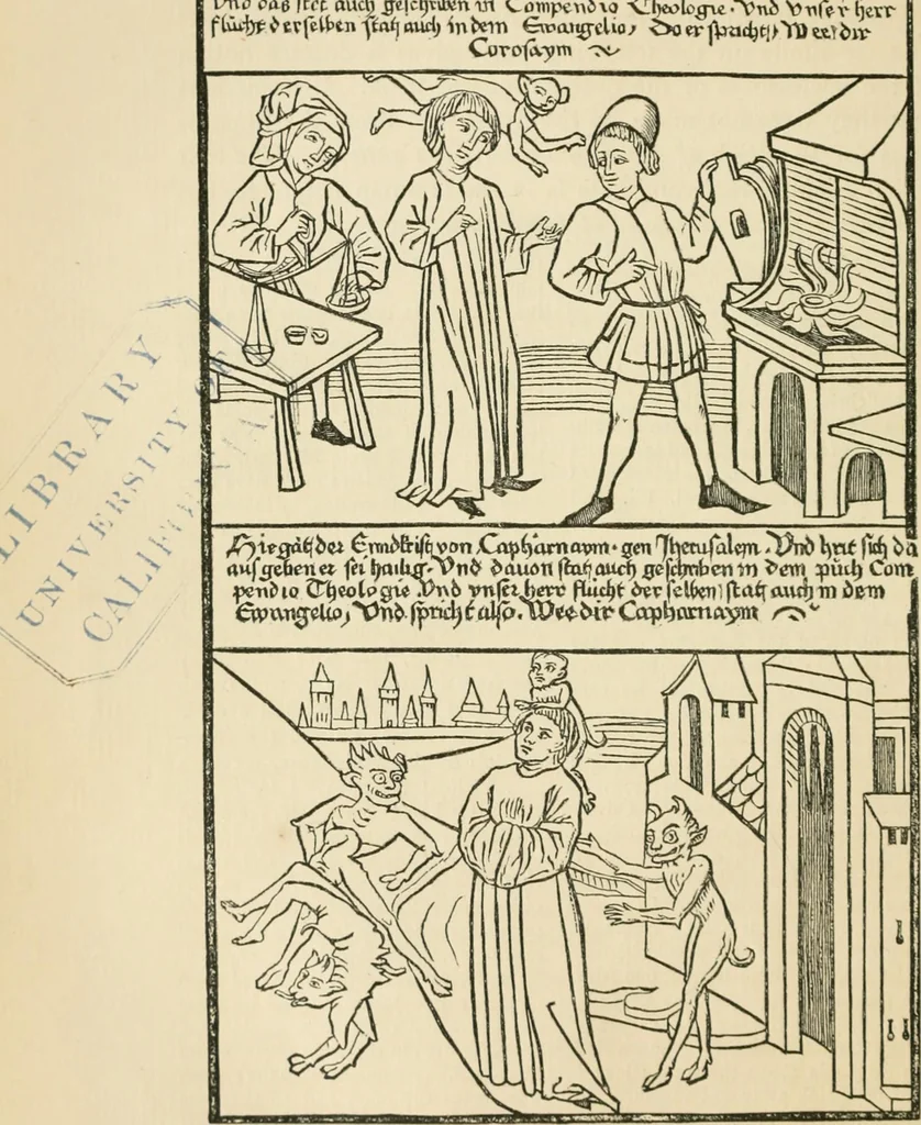 An illustration from The invention of printing : a collection of facts and opinions descriptive of early prints and playing cards, the block-books of the fifteenth century, the legend of Lourens Janszoon Coster, of Haarlem, and the work of John Gutenberg and his associates, 1878, leaf 239