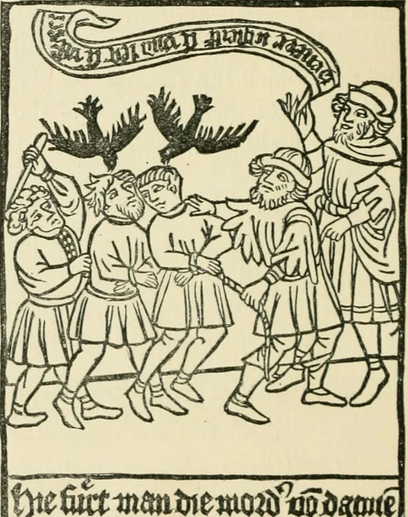 An illustration from The invention of printing : a collection of facts and opinions descriptive of early prints and playing cards, the block-books of the fifteenth century, the legend of Lourens Janszoon Coster, of Haarlem, and the work of John Gutenberg and his associates, 1878, leaf 253