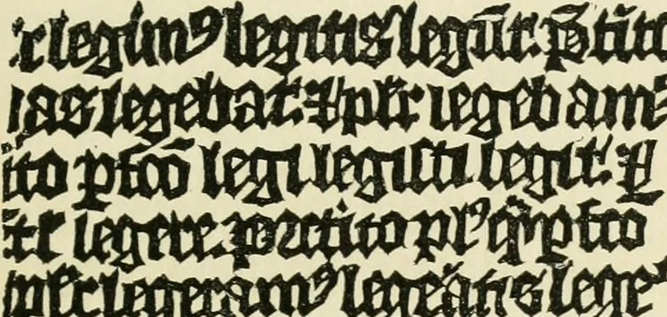 An illustration from The invention of printing : a collection of facts and opinions descriptive of early prints and playing cards, the block-books of the fifteenth century, the legend of Lourens Janszoon Coster, of Haarlem, and the work of John Gutenberg and his associates, 1878, leaf 266