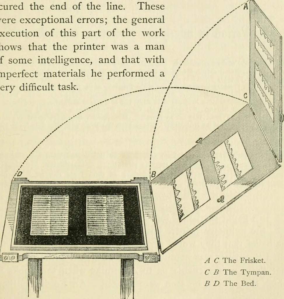 An illustration from The invention of printing : a collection of facts and opinions descriptive of early prints and playing cards, the block-books of the fifteenth century, the legend of Lourens Janszoon Coster, of Haarlem, and the work of John Gutenberg and his associates, 1878, leaf 314