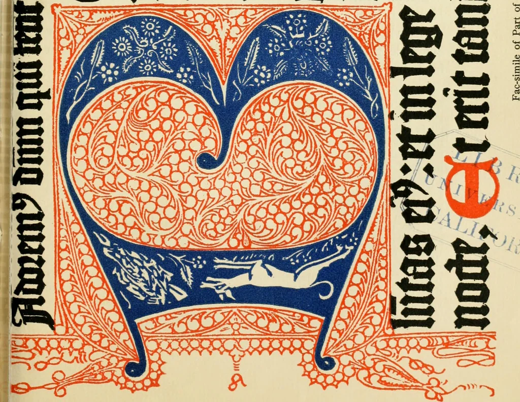 An illustration from The invention of printing : a collection of facts and opinions descriptive of early prints and playing cards, the block-books of the fifteenth century, the legend of Lourens Janszoon Coster, of Haarlem, and the work of John Gutenberg and his associates, 1878, leaf 458