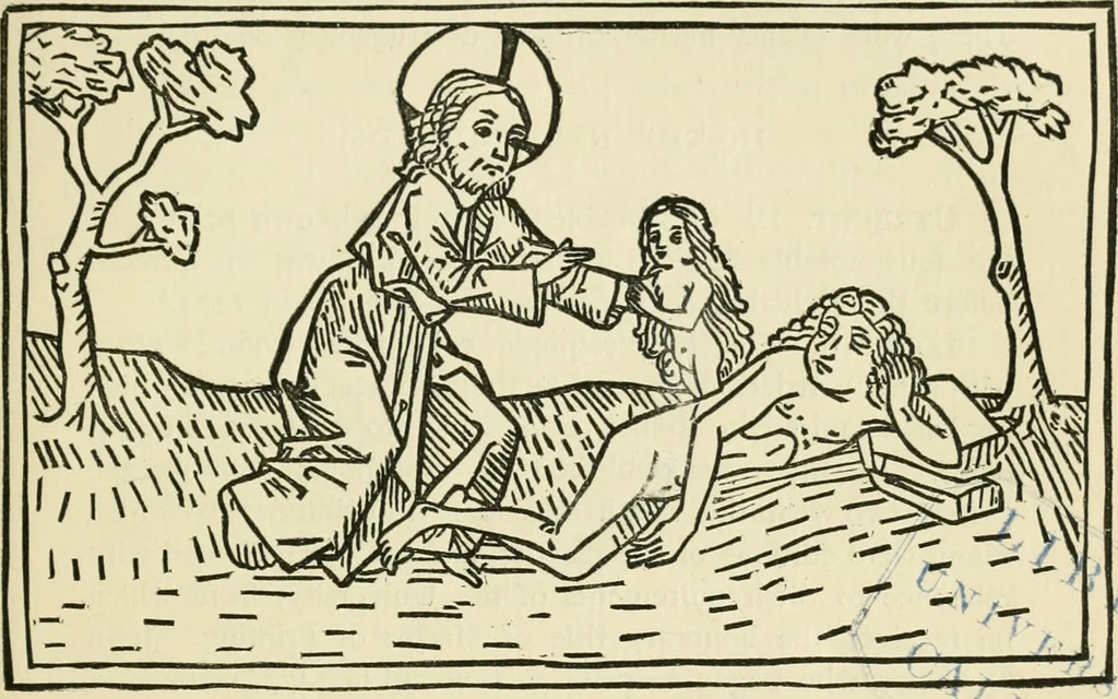 An illustration from The invention of printing : a collection of facts and opinions descriptive of early prints and playing cards, the block-books of the fifteenth century, the legend of Lourens Janszoon Coster, of Haarlem, and the work of John Gutenberg and his associates, 1878, leaf 502